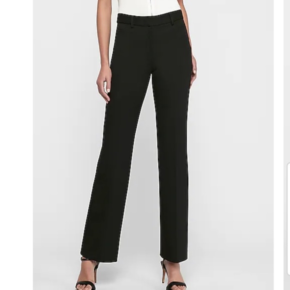 Express Pants - Express Editor Black Midrise Trouser Pants